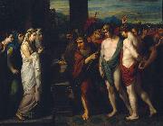 Benjamin West Pylades and Orestes Brought as Victims before Iphigenia oil painting on canvas
